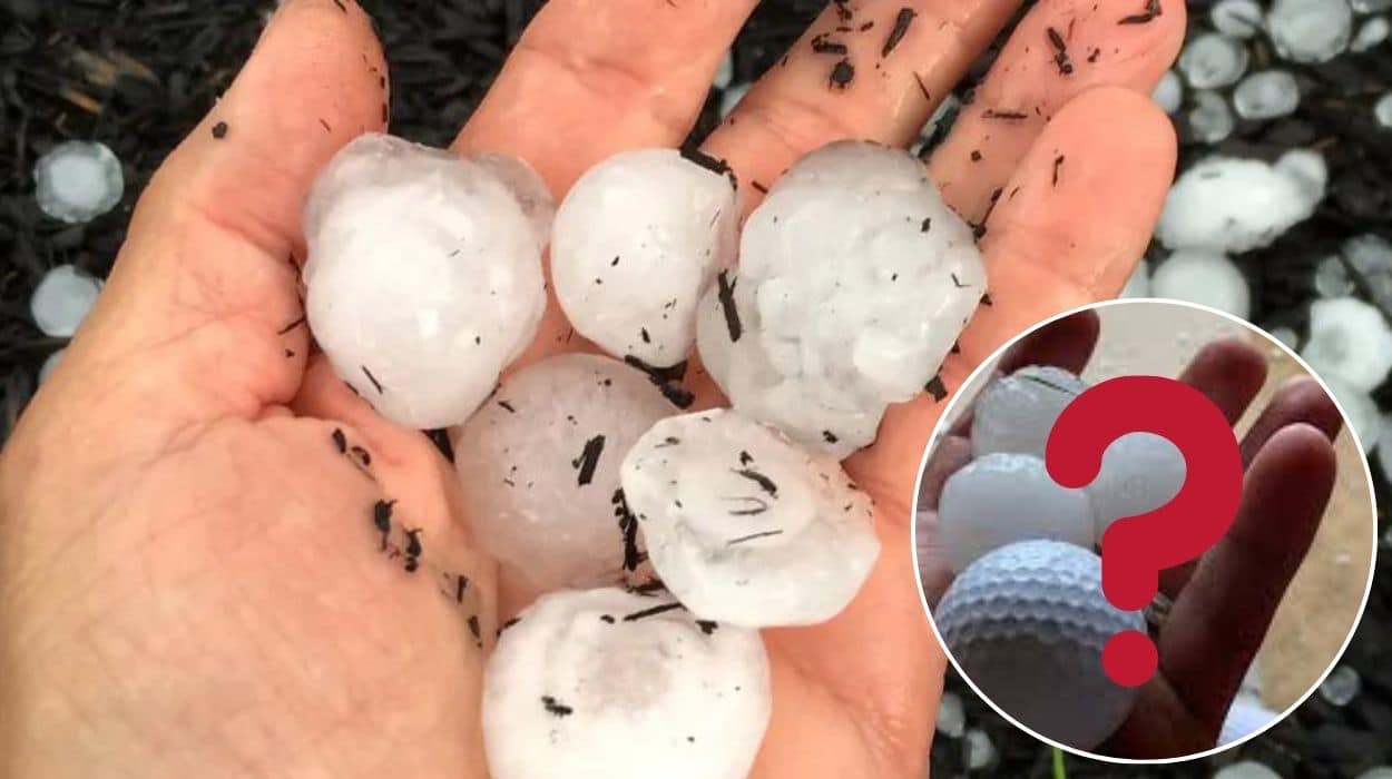 Man’s hailstone pics laughed off social media after he fails to include a golf ball for scale 