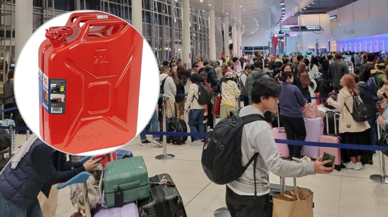 Perth Airport asks passengers to bring a jerry can full of jet fuel with them to check-in