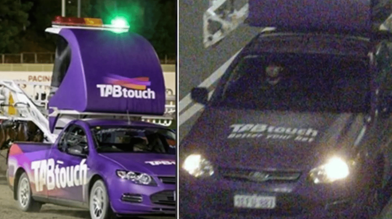 Someone allegedly flogged the purple Falcon Ute used on race days from Gloucester Park lol